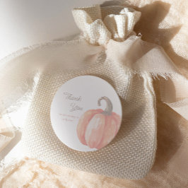 Fall Wassercolor Pumpkin Baby Dusche Runder Aufkleber