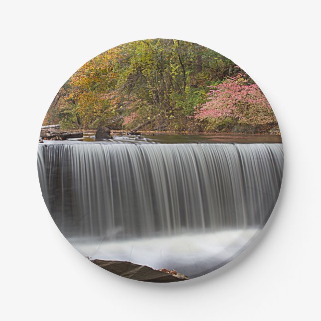 Fall Wasserfall bei Vanderbuild Pappteller (Vorderseite)