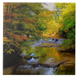 Fall Wasserfall in der Morgensonne Fliese