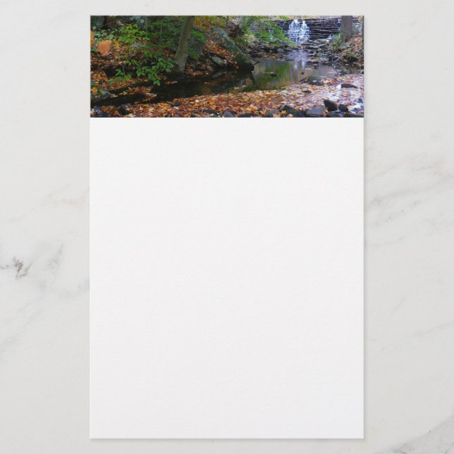 Fall Wasserfall und Creek Pennsylvania Natur Briefpapier (Vorderseite)