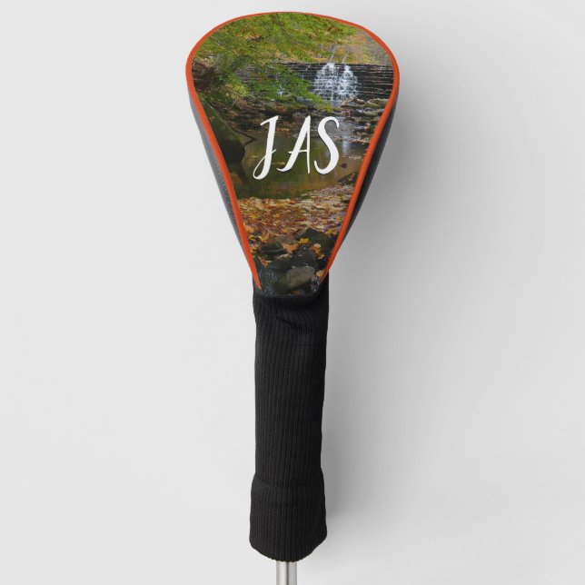 Fall Wasserfall und Creek Pennsylvania Natur Golf Headcover (Vorderseite)