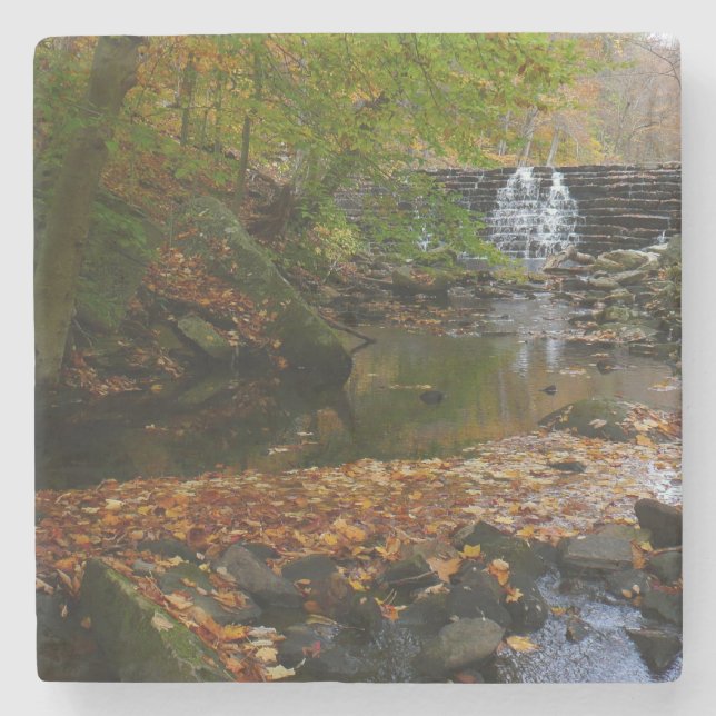 Fall Wasserfall und Creek Pennsylvania Natur Steinuntersetzer (Vorderseite)