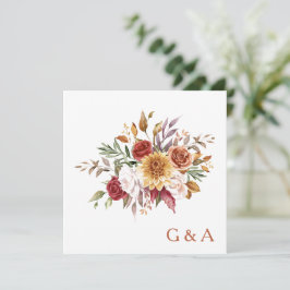 Fall Wasserfarbe Botanisch Dankeskarte