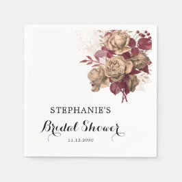 Fall Wasserfarbe Botanisches Brautparty Napkins Serviette