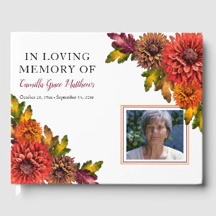 Fall Wasserfarbe Foto Bereavement Beerdigung Gästebuch