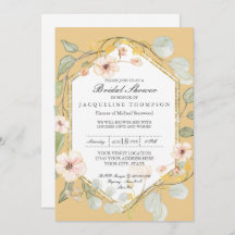 Fall Wasserfarbe Rose Senf Brautparty