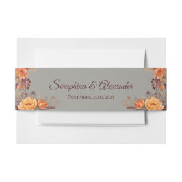 Fall Wasserfarbe Rustikale Blumenhochzeit Einladungsbanderole