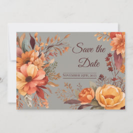 Fall Wasserfarbe Rustikale Flora Save the Date Einladung