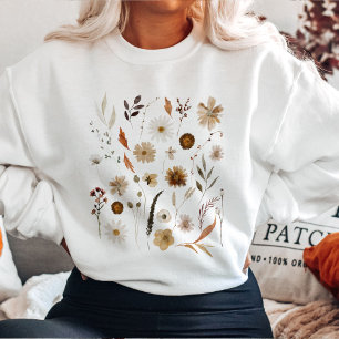 Fall Wasserfarbe Wildblumen Sweatshirt