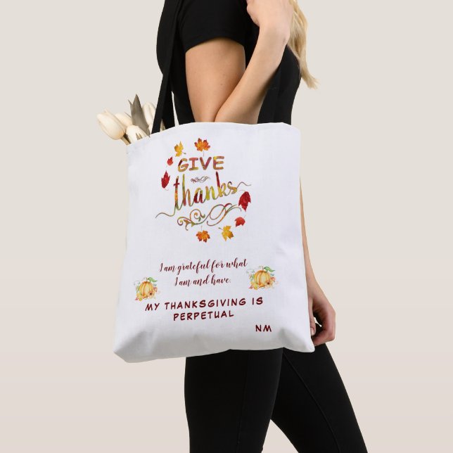 Fall-Wasserfarben-Blätter dank Monogram Tasche (Von Nahem)