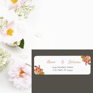Fall Watercolor Bouquets Wedding