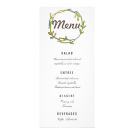 Fall Watercolor Green Blätter Hochzeit Werbekarte