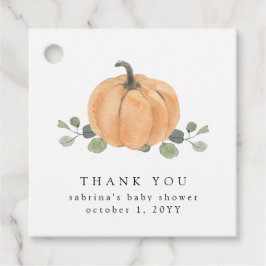 Fall Watercolor Pumpkin Geschenkanhänger
