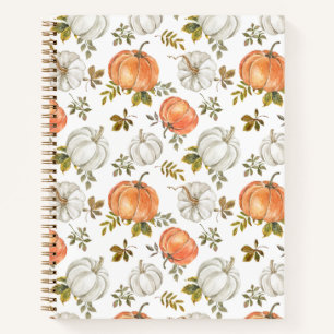 Fall Watercolor Pumpkin Pattern Notizbuch