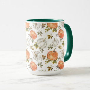 Fall Watercolor Pumpkin Pattern Tasse