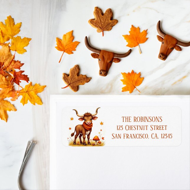 Fall Watercolor Texas Longhorn (Von Creator hochgeladen)