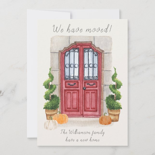 Fall, wenn wir bewegt haben Änderung der Adresse Ankündigung (Vorderseite)