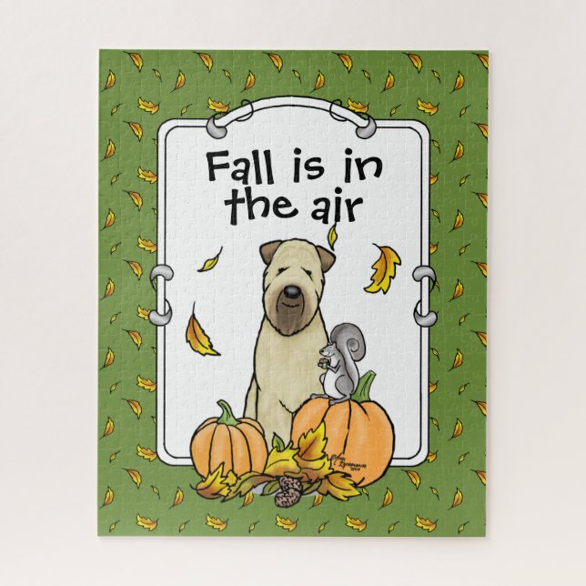 Fall Wheaten Terrier (Wheaten 1b2) Pumpkins Niedli (Vertikal)