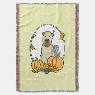 Fall Wheaten Terrier (Wheaten 1b2) Pumpkins Niedli Decke