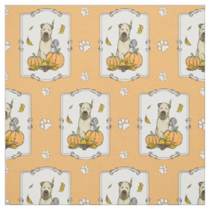 Fall Wheaten Terrier (Wheaten 1b2) Pumpkins Niedli Stoff