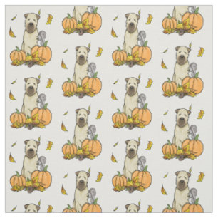 Fall Wheaten Terrier (Wheaten 1b2) Pumpkins Niedli Stoff