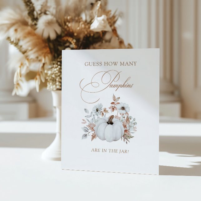 Fall White Pumpkin Ratings Wie viele Kürbis Sockelschild (Von Creator hochgeladen)