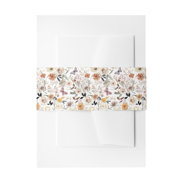 Fall Wild Blume Einladung Hochzeit Einladungsbanderole (Vorderseite Beispiel)