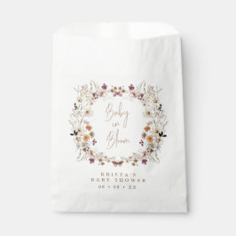 Fall Wild Blume Kranz Baby in Bloom Baby Dusche Geschenktütchen