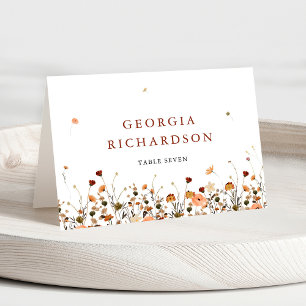 Fall Wildblume Garden Boho Hochzeit Platzkarte Tischnummer
