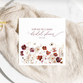 Fall Wildblumen Brautparty Napkins Serviette