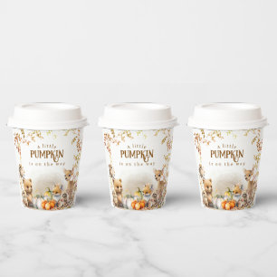 Fall Woodland Little Pumpkin Baby Dusche Pappbecher