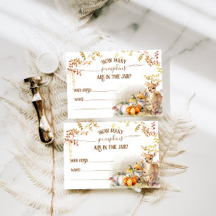 Fall Woodland Pumpkin Baby Showspiel Begleitkarte