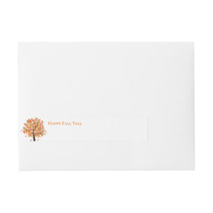 Fall-Wrap um das Mailing-Label Rundum-Adressaufkleber