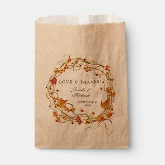 Fall Wreath Bittersweet Rustic Elegante Hochzeit Geschenktütchen