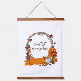 Fall Wreath Digital Painting Hoodie Wandteppich Mit Holzrahmen