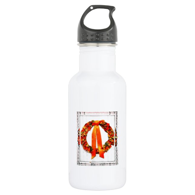 Fall Wreath Trinkflasche (Vorderseite)