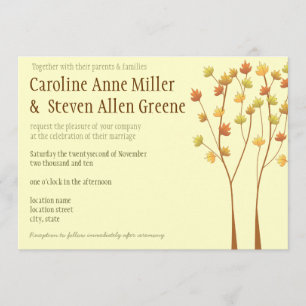 Fall-Zweig-Baum-12x18, das Einladung Wedding ist