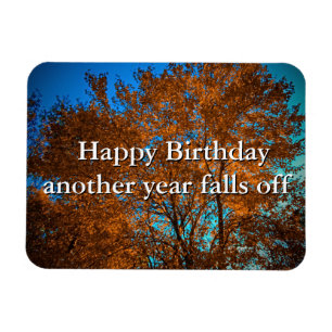 Fallbaum schimmert in goldfarbenem, flexiblem Foto Magnet