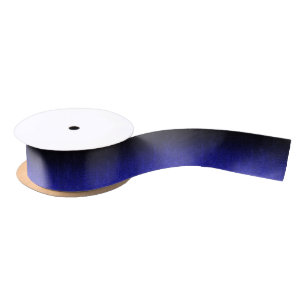 Fallblau und schwarzer Glitzer Gradient Satinband