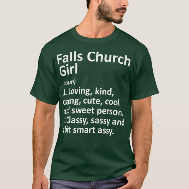 FALLCHURCH MÄDCHEN VA VIRGINIA Funny City Zuhause T-Shirt (Vorderseite)