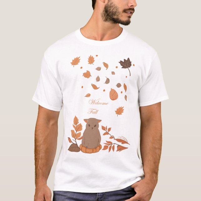 Falldesign mit Cat T-Shirt (Vorderseite)