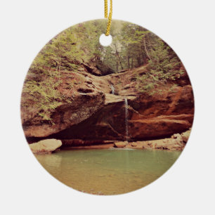 Fälle in den Wald Keramikornament
