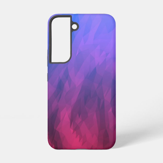 Fälle mit rosa und Lila Geometrie Samsung Galaxy Hülle (Rückseite)