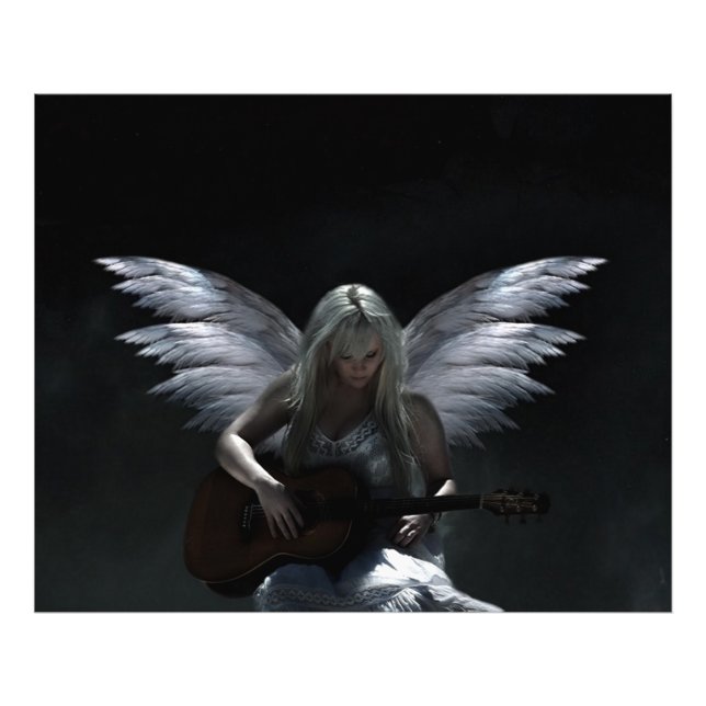 Fallen Angel "dark gitar" Fotodruck (Vorne)