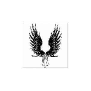 Fallen Angel Woman Original Art Gummistempel