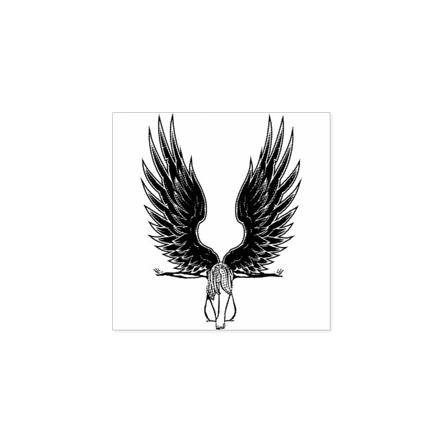 Fallen Angel Woman Original Art Gummistempel (Prägung)