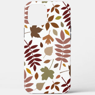 Fallen Blätter Muster Herbstfarben auf Weiß Case-Mate iPhone Hülle