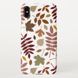 Fallen Blätter Muster Herbstfarben auf Weiß iPhone Hülle
