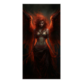 Fallen Fire Angel – Dark Fantasy Poster Art