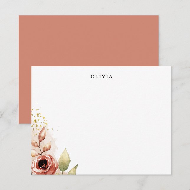 Fallen Personalisiert Flora-Flora-Karte Einladung (Vorne/Hinten)